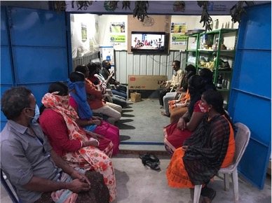 Farmers at a Farmer Service Centre